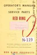 National Broach-National Broach Red Ring SGJ Spur & Helical Gear Grinding Operations Manual 1968-Red Ring-SGJ-01